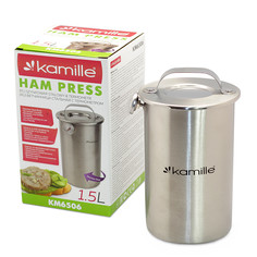 Ветчинница Kamille из нержавеющей стали с термометром 1.5L