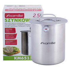 Ветчинница Kamille из нержавеющей стали с термометром 2.5L
