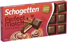 Молочный шоколад Schogetten PERFECT корица и сливочный крем 100 гр Упаковка 15 шт