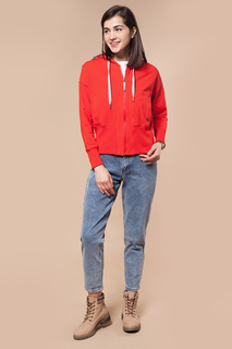 Толстовка женская Vilatte D49.712 красная 48