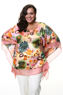 Блуза женская Amazone 313-07-15 разноцветная 5XL
