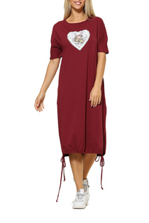Повседневное платье женское KIDONLY КУП-015ПЛ/ бордовое 52-170