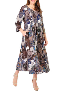 Повседневное платье женское Forus 20028-100 коричневое 48