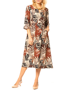 Повседневное платье женское LISA BOHO VANDA 200368 коричневое 56-58