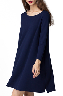 Повседневное платье женское Vilatte D42.154 синее 52