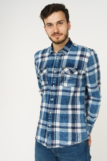 Рубашка мужская ONLY & SONS 22012649 синяя 46