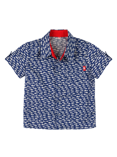 Рубашка для мальчика Reike синяя, RKS012SS20MRN navy, 104-56 4 года