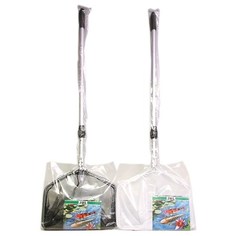 Сачки для аквариумов JBL Pond fish net long, с телескопической ручкой, серый