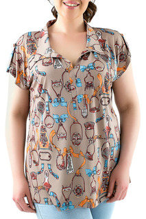 Блуза женская Leshar 182601 коричневая 52