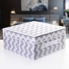 Коробка для хранения вещей с крышкой "Узор", 30 х 30 х 12 см Вселенная Порядка