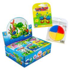 Суперлегкий пластилин 1TOY Животные, 3 цвета