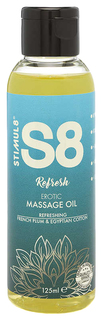 Массажное масло S8 Massage Oil Refresh с ароматом сливы и хлопка 125 мл. Stimul8