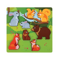 Вкладыши-фигурки Кто чей малыш. Лесные животные, 8 элементов Mapacha