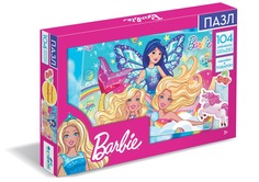 Пазл Barbie В стране фей, 104 элемента + наклейки Origami