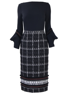 Платье с воланами Roland Mouret