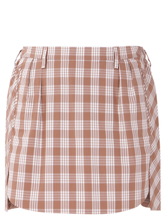 Шелковая юбка-мини в клетку Agnona