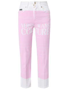Укороченные джинсы прямого кроя Versace Jeans Couture