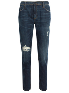 Джинсы с потертостями Black Orchid