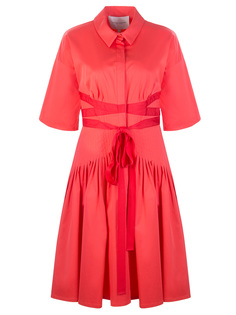 Расклешенное платье из хлопка Carolina Herrera