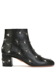 Кожаные ботильоны с декором Aquazzura