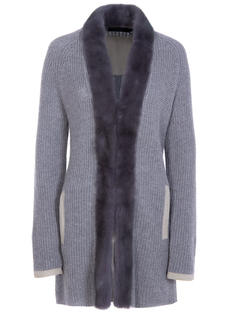 Кардиган с отделкой норкой LES Copains