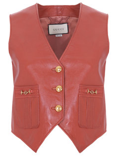 Жилет кожаный Gucci