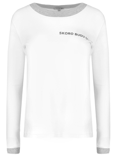 Лонгслив хлопковый c надписью Natasha Zinko