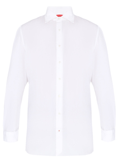 Рубашка хлопковая slim fit Isaia