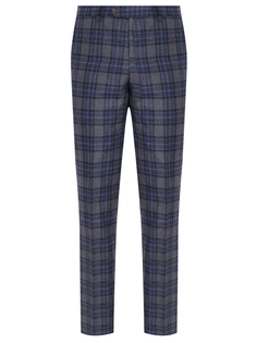 Брюки из шерсти в клетку Malo