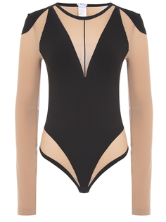 Боди стринг в стиле колор-блок Wolford