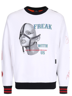 Толстовка хлопковая с принтом Marcelo Burlon