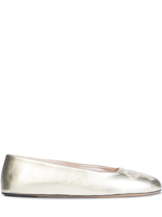 Кожаные балетки Bally