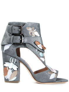 Замшевые босоножки с принтом Laurence Dacade