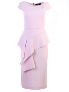 Шерстяное платье-миди с оборкой Roland Mouret