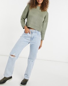 Светлые джинсы в винтажном стиле Cotton On-Голубой Cotton:On