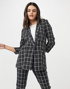 Комбинируемый классический пиджак в монохромную клетку ASOS DESIGN-Многоцветный