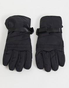 Черные горнолыжные перчатки Consigned-Черный цвет Fenton