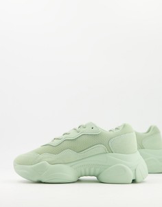 Мятно-зеленые кроссовки на толстой подошве ASOS DESIGN Divine-Зеленый цвет