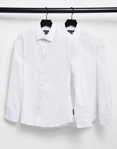 Набор из 2 приталенных классических рубашек French Connection-Белый