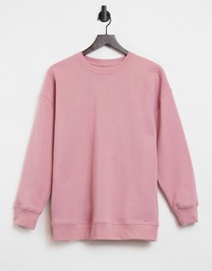 Розовый свитшот с круглым вырезом в винтажном стиле Cotton:On-Розовый цвет