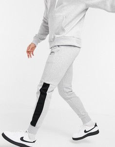 Светло-серые джоггеры узкого кроя со вставками Jack & Jones Intelligence-Серый