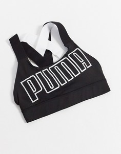 Черный спортивный бюстгальтер PUMA Feel It