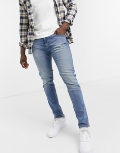 Синие джинсы скинни в винтажном стиле ASOS DESIGN-Голубой