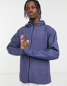 Худи из флиса темно-синего цвета Nike Yoga Restore-Темно-синий