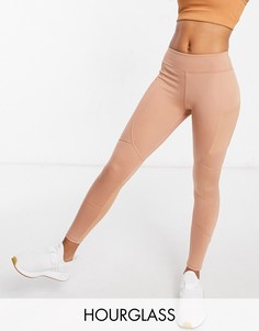 Леггинсы с моделирующими швами и карманом ASOS 4505-Коричневый цвет