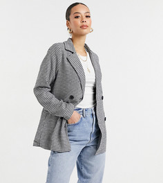 Блейзер в клетку в стиле oversized Parisian Tall-Серый