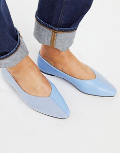 Синие балетки ASOS DESIGN Lacuna-Голубой