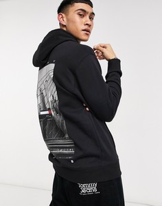 Худи черного цвета с фотопринтом Нью-Йорка на спине Tommy Jeans-Черный цвет