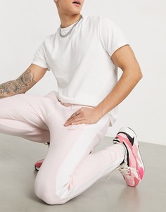 Спортивные штаны цвета розовой воды с логотипом Puma Luxe-Розовый цвет