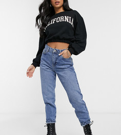 Синие джинсы в винтажном стиле Topshop Petite-Голубой